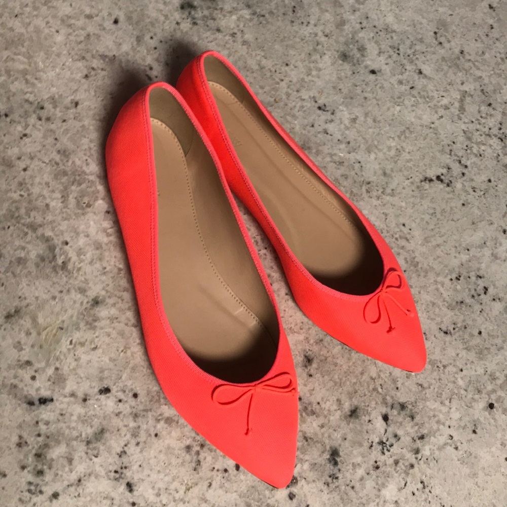 J. Crew Neon flats, size 11